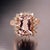 1990s 1990s Tourmaline Rubellite Diamond Ring 14 Kt 7.45 TCW Certified, Size 6 For Sale - Image 5 of 17