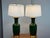 Design Plus Gallery presents a Pair of the Alia Lamps by Villa & House. Each lamp has a deep green high-fired glazed...