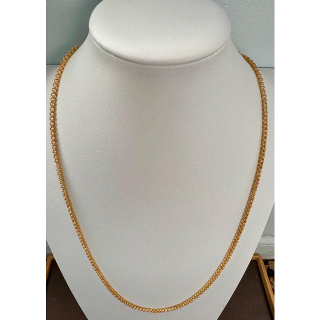 Gold Vintage 18 Karat solid Yellow Gold 30 Gm, Link Chain, 3.6 mm Necklace, 28 " Long For Sale - Image 8 of 18