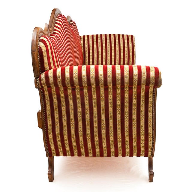 Loveseat in Silk Fabric, 1930s For Sale - Image 10 of 13