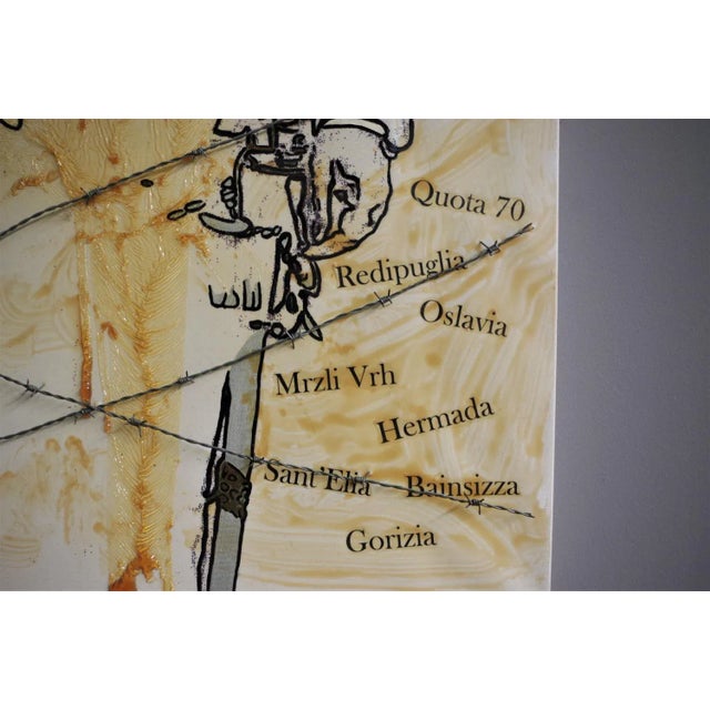 Postmodern Modern Austrian General, 1970s, Oil on Canvas For Sale - Image 3 of 9