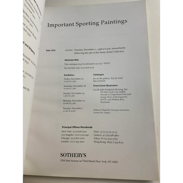 Illustration 1998 Sotheby's Sporting Paintings Catalog For Sale - Image 3 of 10