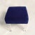 Navy Velvet Low Stools With Lucite Legs, Pair For Sale - Image 4 of 5
