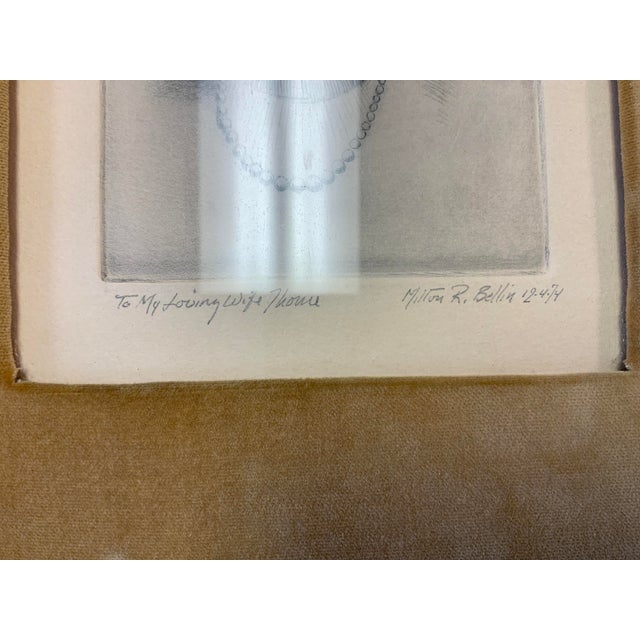 Figurative 20th Century Milton R. Bellin Etching Titled “My Loving Wife Thorne” For Sale - Image 3 of 10