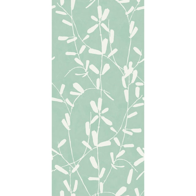 Contemporary Sample - Liripoe Wallpaper by Susan Hable in Green For Sale - Image 3 of 3