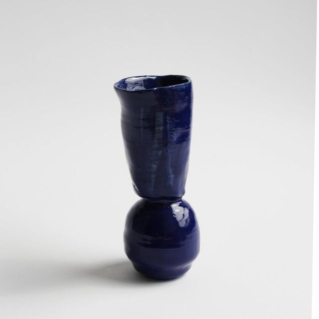 Early 21st Century Mini Vase in Cobalt by Anja Marschal For Sale - Image 5 of 9