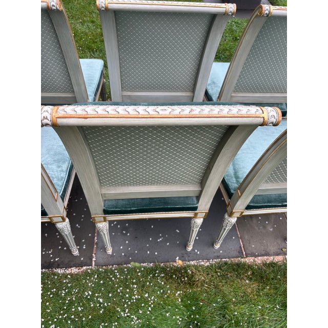 Wood Set of Dining Room Chairs For Sale - Image 7 of 8