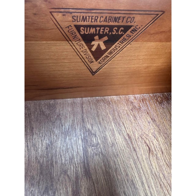 1990s Solid Cherry Wood Entertainment Armoire Made in South Carolina by Sumter Cabinet Company - Vintage Late 20th Century - 42" X 21" X 74" For Sale - Image 5 of 11