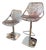 Pair of Marcello Ziliani for Casprini Caprice Adjustable Bar Stools Transparent Swivel Chairs Italy Space Age For Sale