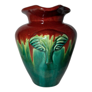 Vintage Drip Style Art Pottery Vase