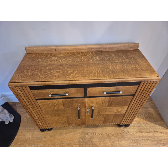 Art Deco Oak Sideboard, 1930s For Sale - Image 6 of 18