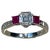 Arts & Crafts 0.70 Ct Natural Ruby & 0.75 Ct Diamond 18 Karat White Gold Cocktail Ring For Sale - Image 3 of 18