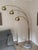 Mid-Century Modern Vintage Three-Arm Arc Floor Lamp in Brass with Marble Base, 1970s For Sale - Image 3 of 18