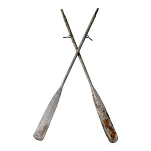 Antique Distressed Wooden Oars Pair