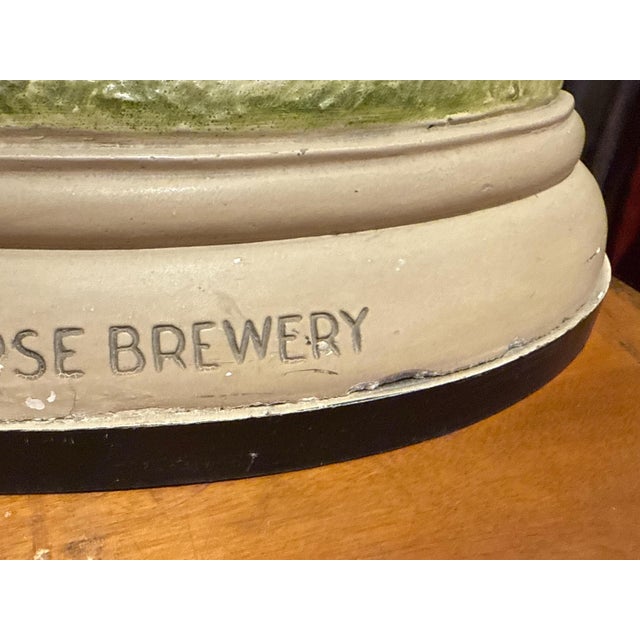 Vintage Dawes Black Horse Brewery Plaster Cast Statue by Ross Butler c.1930 For Sale - Image 9 of 12