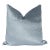 Contemporary Hollywood Regency Shimmering Velvet 22" Throw Pillow, Silver Blue For Sale