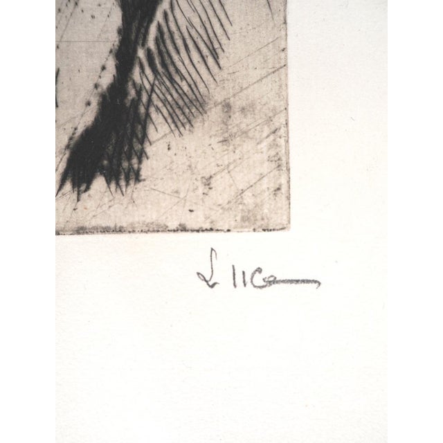 Maximilian LUCE Tenderness between grandmother and child Around 1890 Original drypoint etching Signed in pencil On laid...