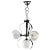 Glass German Swirl Ball Pendant Stem Lamp with 3 Globular Lights from Fischer Leuchten For Sale - Image 7 of 7