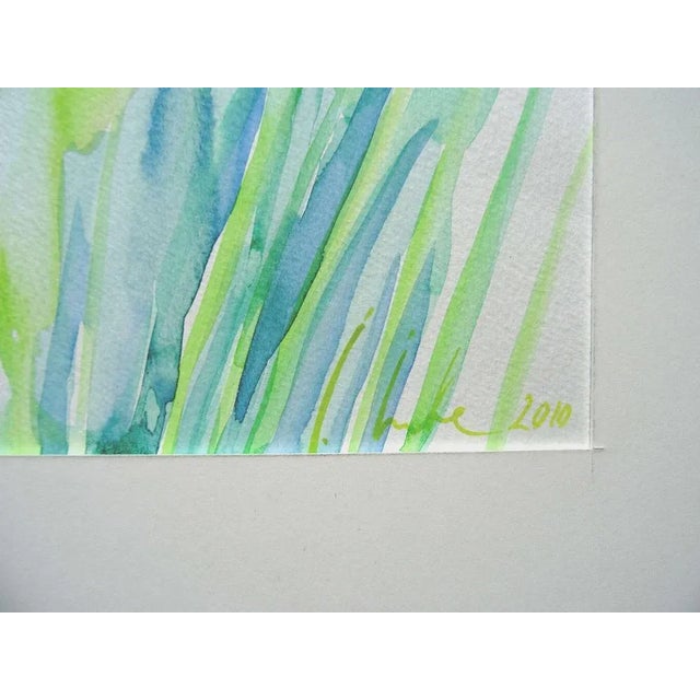 Luxembourg garden. 2010. Watercolor on paper, 26x50 cm watercolor artwork with flowers ingrida irbe (1969) born 15th of...