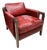 Authentic Holly Hunt Vienna Secession Lounge Chair, Custom Upholstered in Rich Burgundy/Cabernet Mohair and American Black Walnut Exposed Frame For Sale