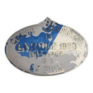 French Horse Show Dressage Trophy Plaque, 1990 For Sale