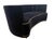 Custom curved sofa handcrafted by world-renowned Danny Cannon Custom Upholstery, Inc. Upholstered in luxurious black...