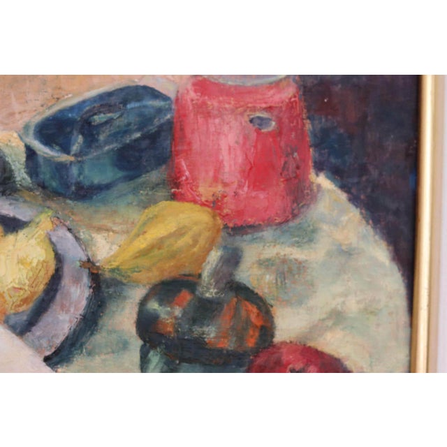 Mid-Century Modern Eva Mellgren, Fruit, 1950s, Oil on Canvas, Framed For Sale - Image 3 of 16