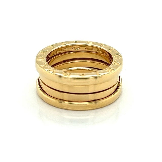 Bulgari Mid 20th Century Bvlgari B.zero1 Three-Band Ring in 18k Yellow Gold Size EU 49 US 4.5 For Sale - Image 4 of 6