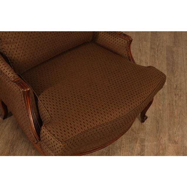 Ethan Allen French Louis XV Style 'Versailles' Armchair and Ottoman For Sale In Philadelphia - Image 6 of 18