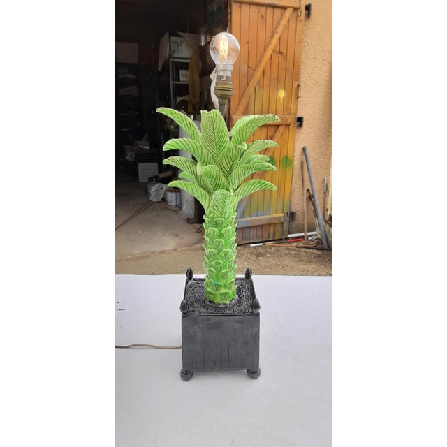 Vintage French Ceramic Lamp by Jean Roger, 1960 For Sale - Image 9 of 11