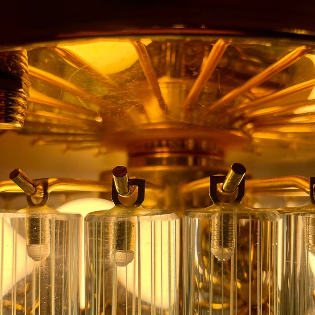 Striated Murano Glass Ceiling Lamp, 1980s For Sale - Image 9 of 12