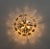 This beautiful wall lamp, which depicts a sun, was produced by the famous Italian company Stilkronen, brass and chrome-...
