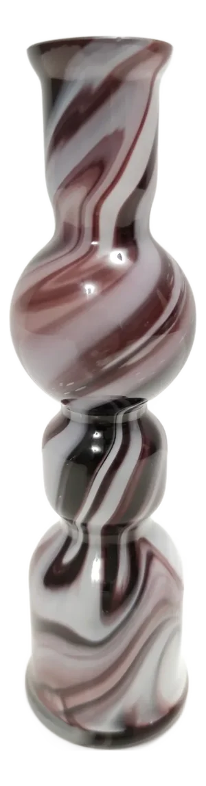 Vintage Purple and White Murano Glass Vase by Carlo Moretti, 1970s