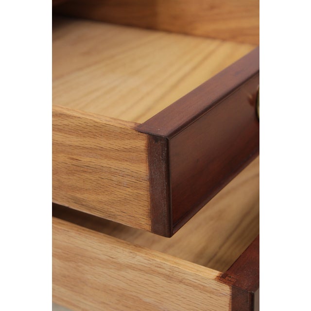 Henkel Harris Cherry 2 Drawer Drop Leaf Table For Sale - Image 9 of 15