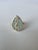 Art Deco Set in 18k Gold, Carved Aquamarine & Rose Cut Diamonds Cocktail Engagement Ring, Size 7 For Sale - Image 3 of 10