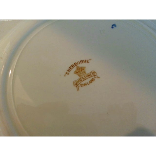 Wood & Son Vintage English Pareek & Sherborne Dinnerplates, Set of 8 For Sale - Image 4 of 7