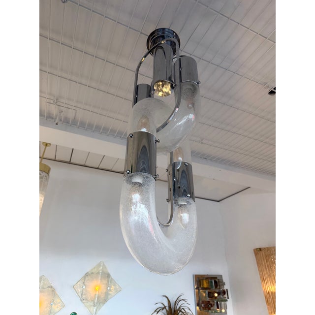 Pendant Lighting Murano Glass and Metal by Aldo Nason for Mazzega, Italy, 1970s For Sale - Image 9 of 10