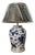 Chinoiserie Hand Painted Ceramic Ginger Jar Lamp With Blue Dragons For Sale