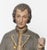 Folk Art Antique Polychrome Wood and Gesso Statue of Saint Isidore For Sale - Image 3 of 14