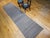 Antique American Amish Rag Runner, Handwoven Wool & Cotton, Stripe Pattern, Gray & Blue, 3x14 For Sale - Image 11 of 12