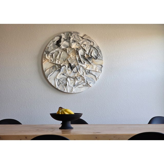 "Sanctum" Round 36" Original Sculptural Abstract Painting by Shelly Floyd For Sale - Image 4 of 8