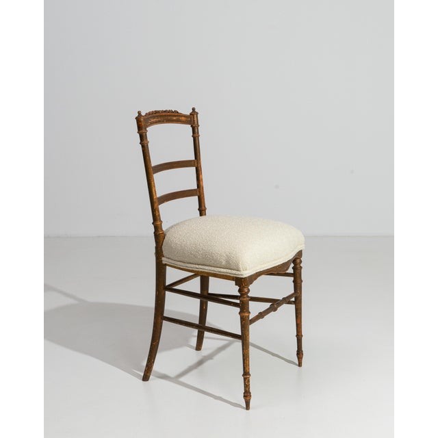 19th Century Napoleon III Chiavari Chair With Upholstered Seat For Sale - Image 9 of 12