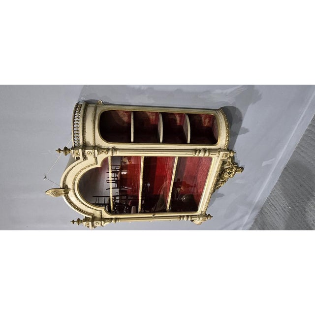 Antique Painted Wall Hanging Vitreen, 1880 For Sale - Image 11 of 17