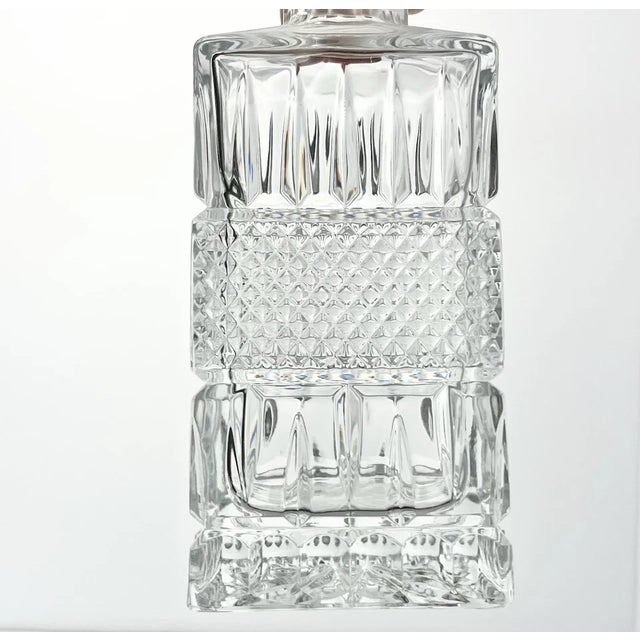 1970s Vintage Set of 4 Wine Spirits Liquor Crystal Decanter Set For Sale - Image 14 of 14