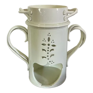 Antique 18th Century George III Wedgwood Creamware Posset Cup and Warmer