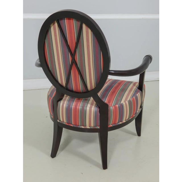 Brown Pair Baker Modern Design Upholstered Armchairs For Sale - Image 8 of 12