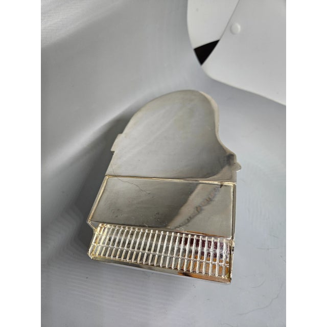 Opened it Plays: Lara's Theme Vintage Godinger Silver 1992 Wind Up Jewelry Piano Music Box