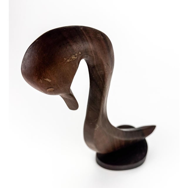 Mid-Century Modern Vintage Hand Carved Wood Swan or Duck For Sale - Image 3 of 8