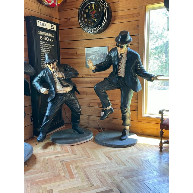 Black Life-Size, Jake and Elwood Blues Brothers Fiberglass Figures For Sale - Image 8 of 9