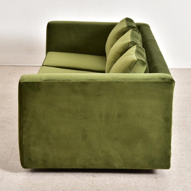 Vintage 1970’s Olive Green Velvet Sofa Chairish